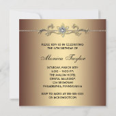 Blauwgroen Blauw Goud Classy Jewel Sweet Sixteen P Kaart (Achterkant)