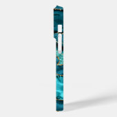 Blauwgroen Blauw Goud Glitter Aqua Turquoise iPhon Case-Mate iPhone Case (Achterkant / Links)