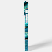Blauwgroen blauw goud turquoise aangepaste naam iP Case-Mate iPhone Case (Achterkant / Links)