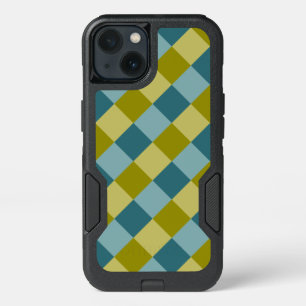 Blauwgroen blauw goudgeel patroon