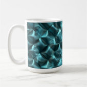 Blauwgroen Blauw Groen Abstract Glam Koffiemok (Links)