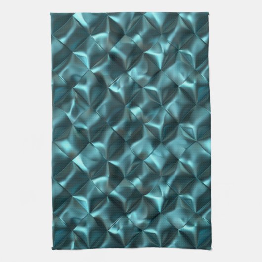 Blauwgroen Blauw Groen Abstract Glam Theedoek (Verticaal)