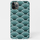 Blauwgroen Blauw Groen Concentrische Waves Kunstpa Case-Mate iPhone Case (Achterkant)