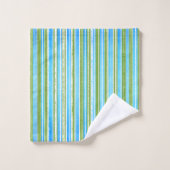 Blauwgroen, blauw, groen, en Wit Patroon van de St Bad Handdoek (Wasdoekje)