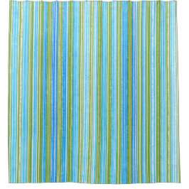 Blauwgroen, blauw, groen, en Wit Patroon van de St Douchegordijn