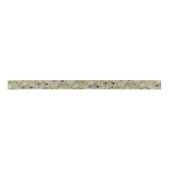 Blauwgroen blauw groen flesje en deer art pattern lint (Voorkant)