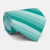 Blauwgroen Blauw Groen Modern Elegant Sjabloon Cus Stropdas (Opgerold)