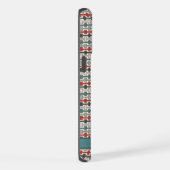 Blauwgroen Blauw Groen Rood Grijs Aztec iPhone Hoesje (Rechterkant)