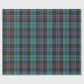 Blauwgroen Blauw Groen Rood Tartan Pset Cadeaupapier (Vlak)