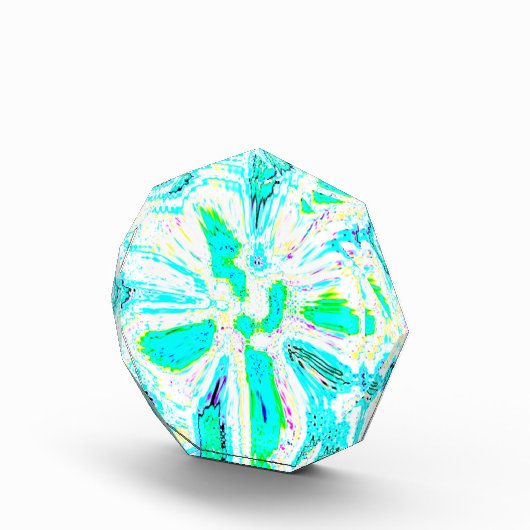 Blauwgroen Blauw Groen Wave Bubble Abstract Kleurr Fotoblokken (Rechts)