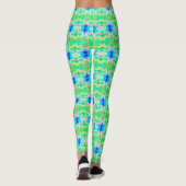 Blauwgroen blauw, heldere dames leggings (Achterkant)