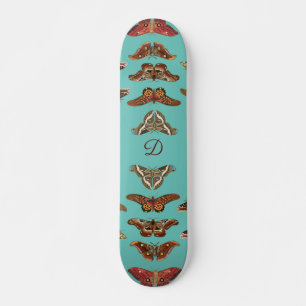 Blauwgroen blauw karton Monogram skateboard