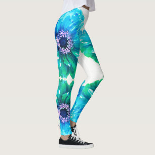 Blauwgroen blauw leggings