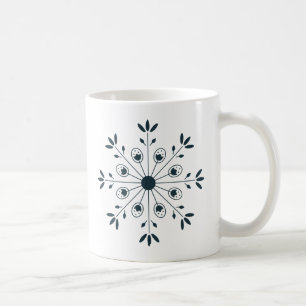 Blauwgroen Blauw Moderne Scandinavische Kerst Snee Koffiemok