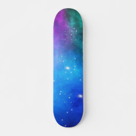 Blauwgroen blauw Paars Star Nebula Space Galaxy Un Skateboard