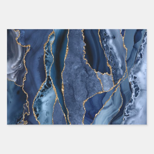 blauwgroen blauw papier voor verpakkingsdoeleinden inpakpapier vel (Voorkant 3)