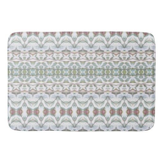 Blauwgroen blauw patroon badmat (Voorkant)