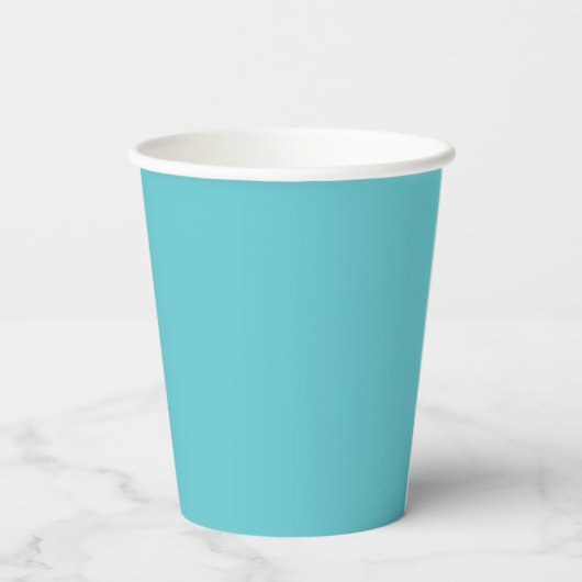 Blauwgroen Blauw Retro Bowling Papier Cups Papieren Bekers (Achterkant)