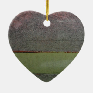 Blauwgroen Blauw Roze Groen geruïneerd Keramisch Ornament