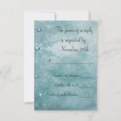 Blauwgroen blauw Snowflake Christelijk kerstfeest  Kaart (Achterkant)