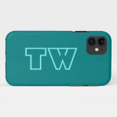 Blauwgroen Blauw Stevige Kleur | Minimalistisch mo Case-Mate iPhone Case (Achterkant (horizontaal))
