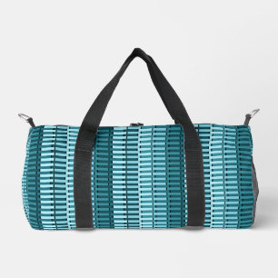 Blauwgroen blauw, stijlvol, modern, Abstract Strip Plunjezak