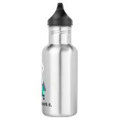 Blauwgroen blauw trapezium waterfles  (Rechts)