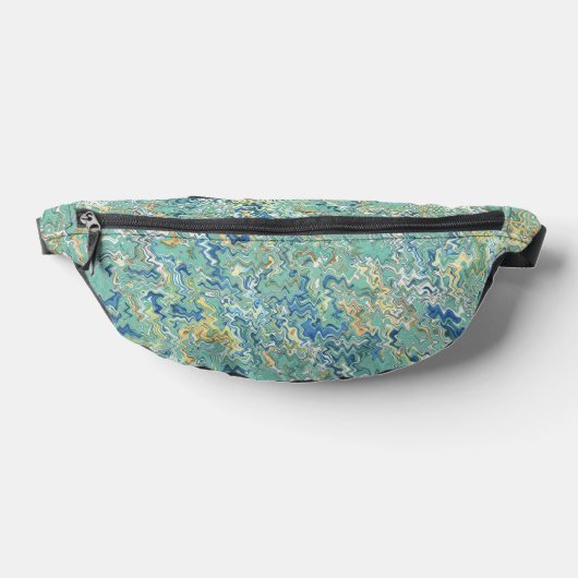 Blauwgroen blauw Turquoise Green Chic Unique Patte Heuptasje (Liggend)