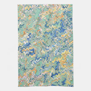 Blauwgroen blauw Turquoise Green Chic Unique Patte Theedoek