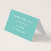 Blauwgroen Blauw Wit Haar Salon Make-up Modern 202 Visitekaartjes (Achterkant)