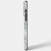  Blauwgroen blauw wit Turquoise Geode Pattern Case-Mate iPhone Case (Achterkant / Links)