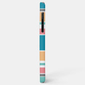 Blauwgroen blauw zonnig geel perzik roze rode stre Case-Mate iPhone case (Achterkant/links)