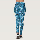 Blauwgroen Blauwe Abstracte Bubble Leggings (Achterkant)