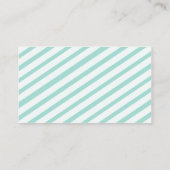 Blauwgroen Blauwe Carnaval Stripes Registry Insert Informatiekaartje (Achterkant)