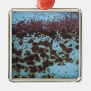 Blauwgroen blauwe en Paarse achtergrond Metalen Ornament