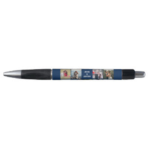 Blauwgroen blauwe foto Collage Weddenschap Aangepa Pen