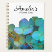 Blauwgroen blauwe gele hydrangeas bloemen voor haa planner (Voorkant)