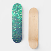 blauwgroen-blauwe gesimuleerde sequine skateboard (Voorkant)