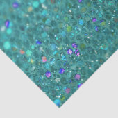 Blauwgroen blauwe glitter tissuepapier (Detail)