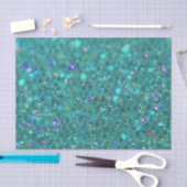 Blauwgroen blauwe glitter tissuepapier (Craft)