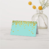 Blauwgroen Blauwe & Gold Shower Party Hartelijk da (Achterkant)