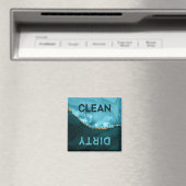 Blauwgroen blauwe grijze wasmachine magneet (Insitu (Vaatwasser))