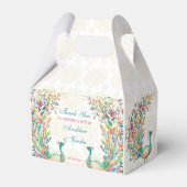 Blauwgroen blauwe groene kruidschildpad bedankdoosjes (Voorkant Zijde)