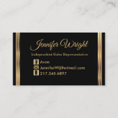 Blauwgroen blauwe lippen visitekaartje (Achterkant)