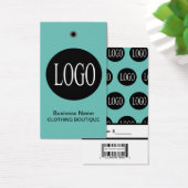 Blauwgroen blauwe Logo met Labels voor streepjesco Visitekaartje (Bureau)