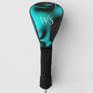 Blauwgroen Blauwe Met monogram Golfheadcover