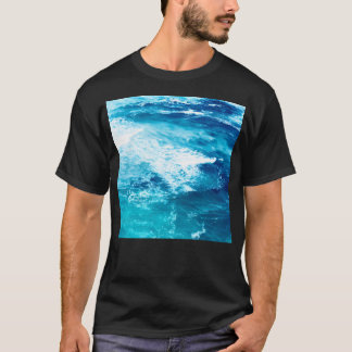 Blauwgroen blauwe oceaangolven t-shirt