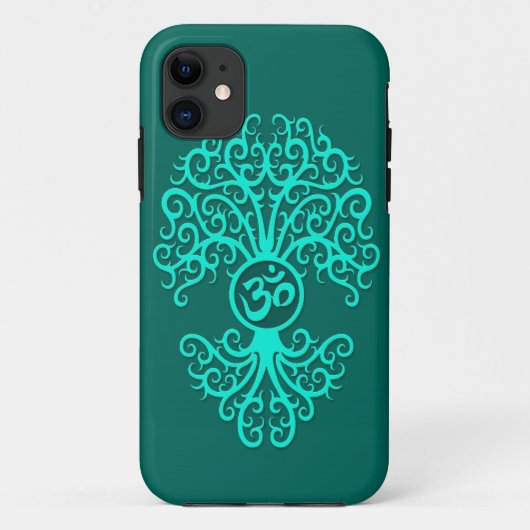 Blauwgroen blauwe Om-boom Case-Mate iPhone Case (Achterkant)