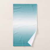 Blauwgroen blauwe ombre gradiënt kleurendodehanddo bad handdoek (Handdoek)