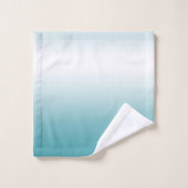 Blauwgroen blauwe ombre gradiënt kleurendodehanddo bad handdoek (Wasdoekje)